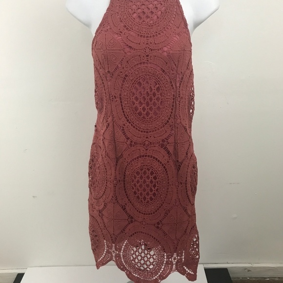 Mind Code Crochet Halter Sundress Size L - Picture 3 of 6